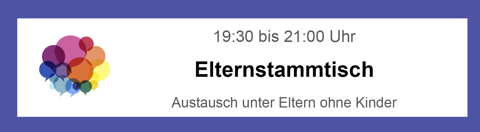 Banner_Elternstammtisch Familientreff Kunkelhaus Überlingen, Angebot Elternstammtisch